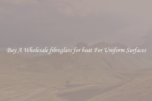 Buy A Wholesale fibreglass for boat For Uniform Surfaces