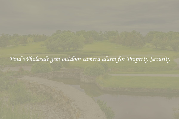 Find Wholesale gsm outdoor camera alarm for Property Security