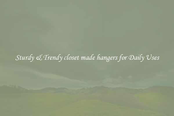 Sturdy & Trendy closet made hangers for Daily Uses