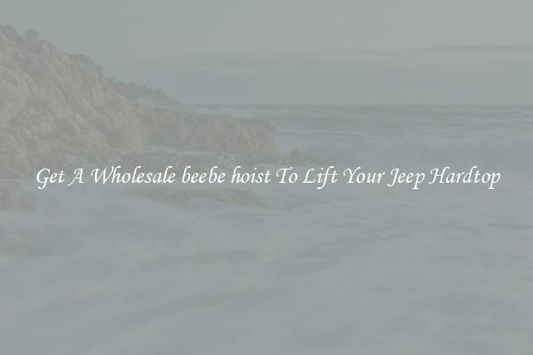 Get A Wholesale beebe hoist To Lift Your Jeep Hardtop