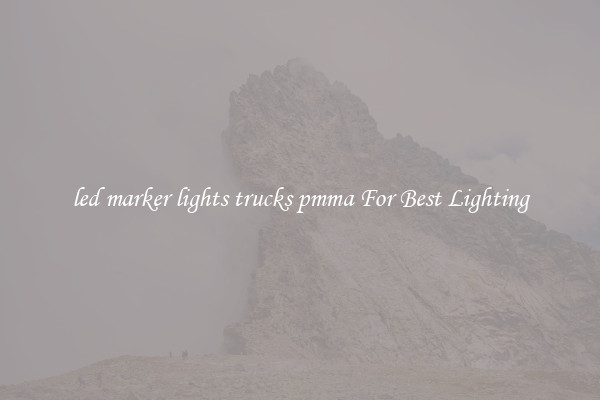 led marker lights trucks pmma For Best Lighting