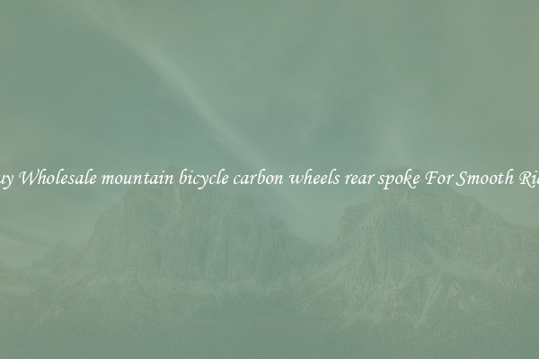 Buy Wholesale mountain bicycle carbon wheels rear spoke For Smooth Rides