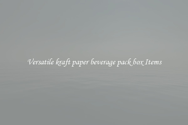 Versatile kraft paper beverage pack box Items