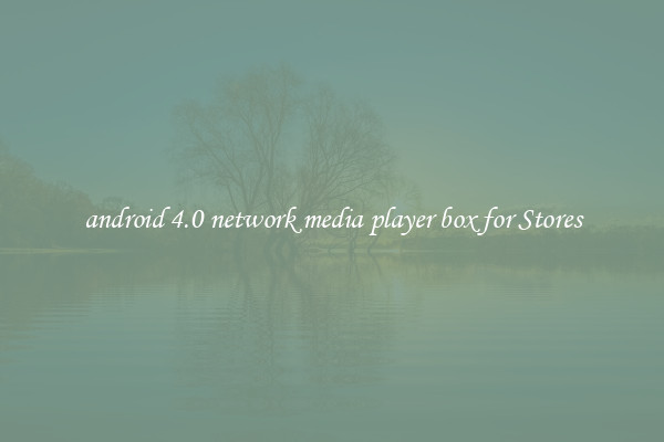 android 4.0 network media player box for Stores