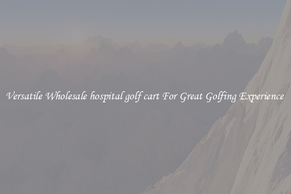 Versatile Wholesale hospital golf cart For Great Golfing Experience 